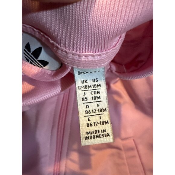 Adidas Baby Girl Pink Track Jacket 12-18M - Picture 3 of 6